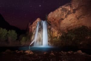 The Havasupai Waterfalls A Map Guide To Havasu Falls 2024 Jared   Havasu Falls Night Havasupai 1 Edit 300x200 