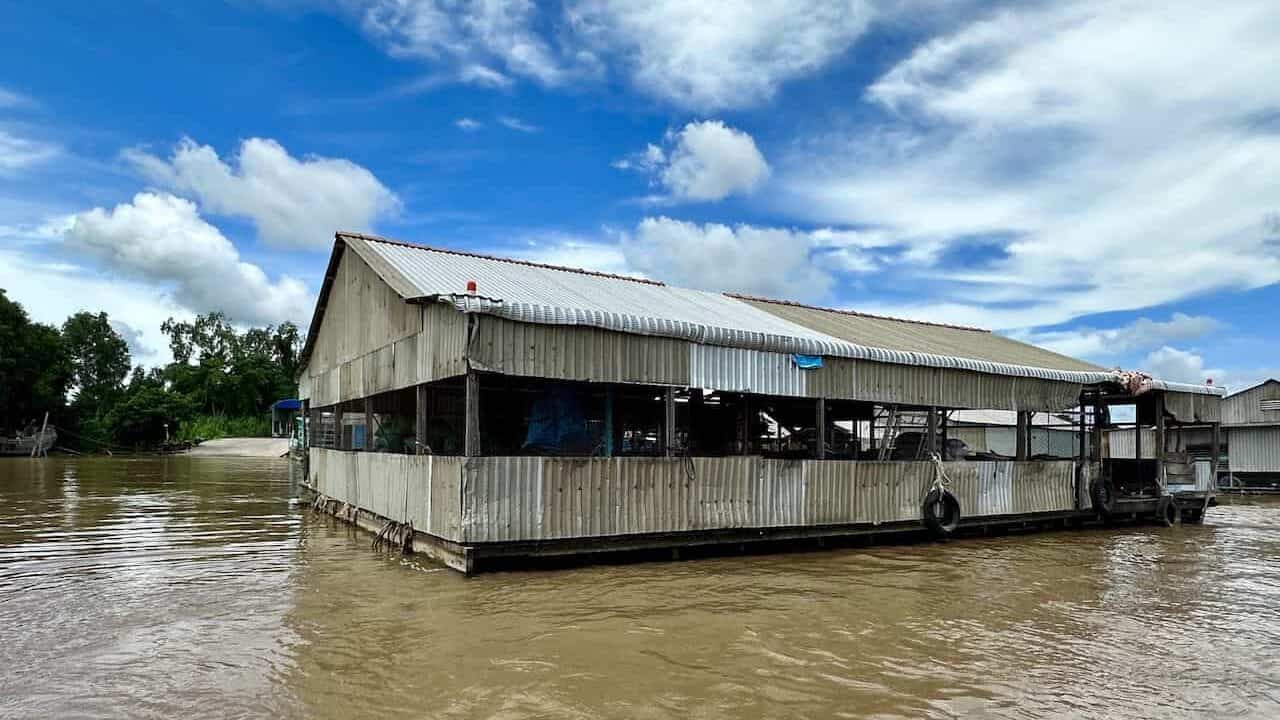 Floating fish farm in Vietnam