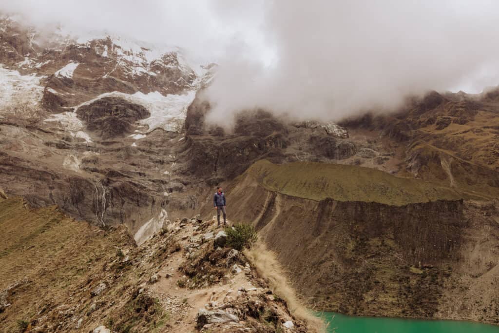 Jared Dillingham on the trail at Humantay Lake