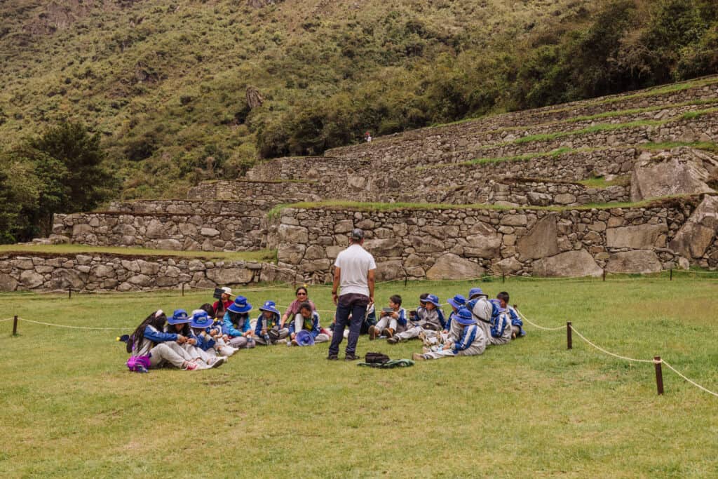 Crowd at Machu Picchu