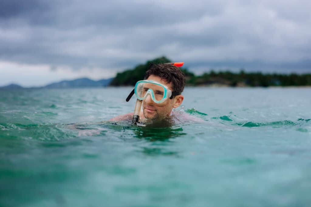 Jared Dillingham snorkeling in the Gili Islands