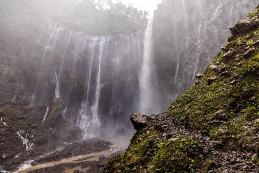 Tumpak Sewu waterfalls, after a day visiting Mount Bromo