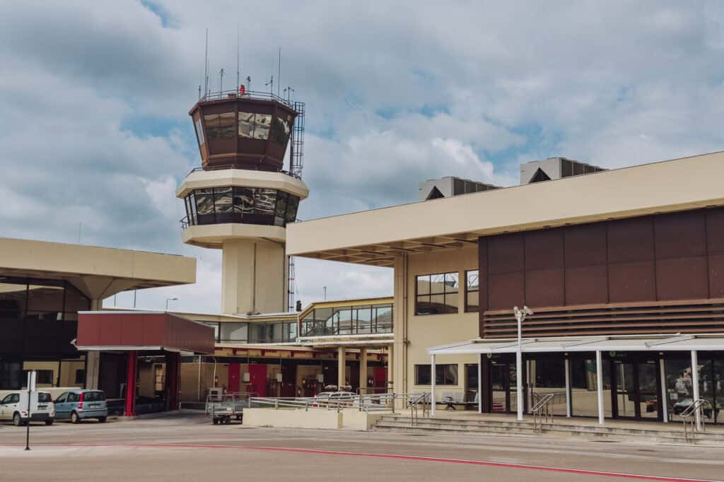 The tower at the Skiathos Airport