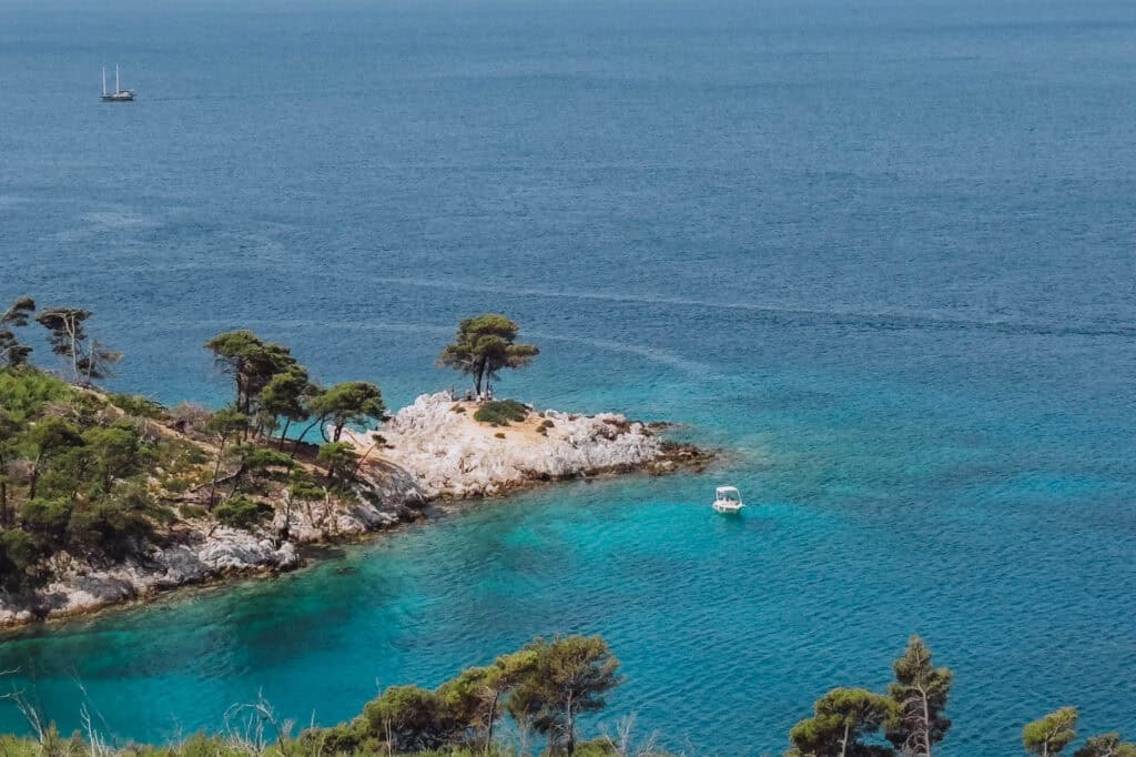 One of the Mamma Mia beaches on Skopelos