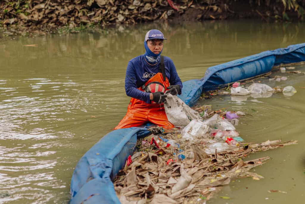 A river cleanup on Bali