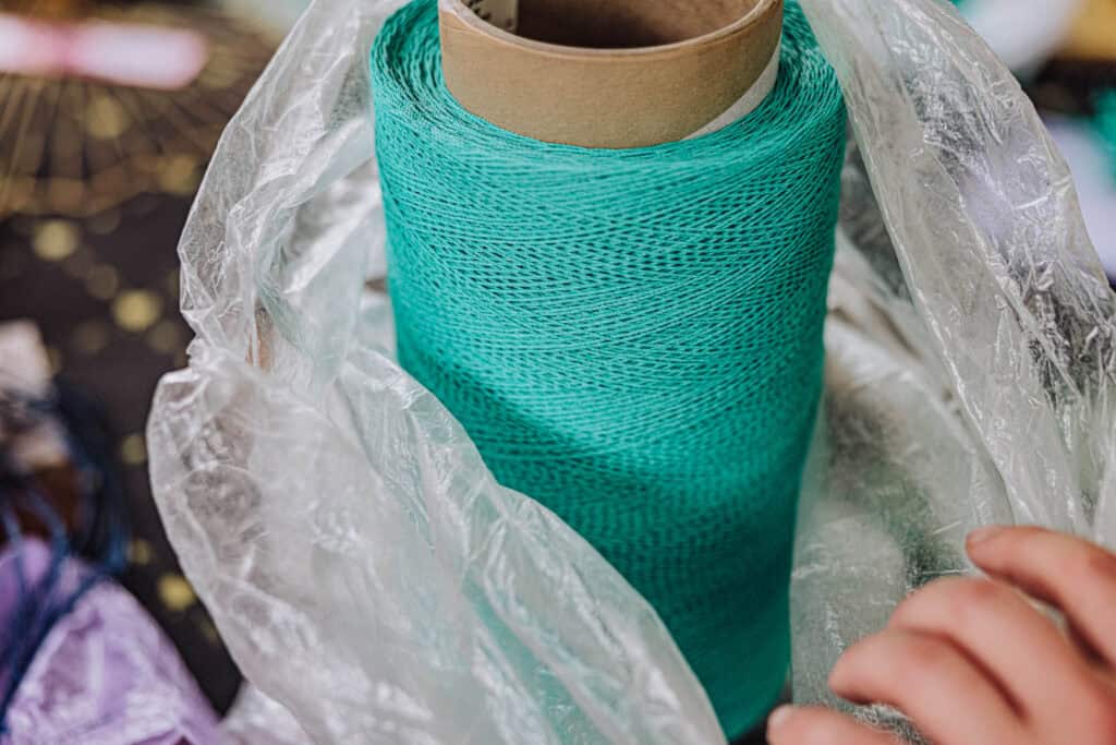 Spool of plastic threat to be used for 4ocean bracelets