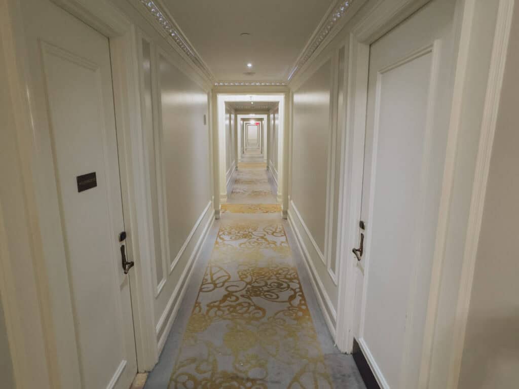 Hallway inside The Plaza Hotel