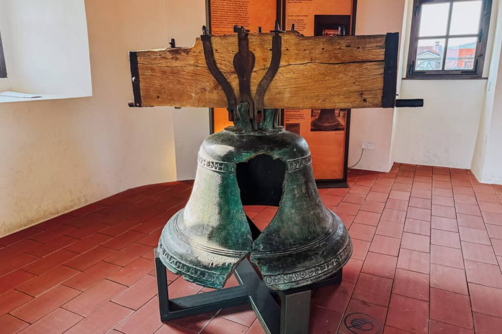 A bell inside Bratislava's Michael's Tower