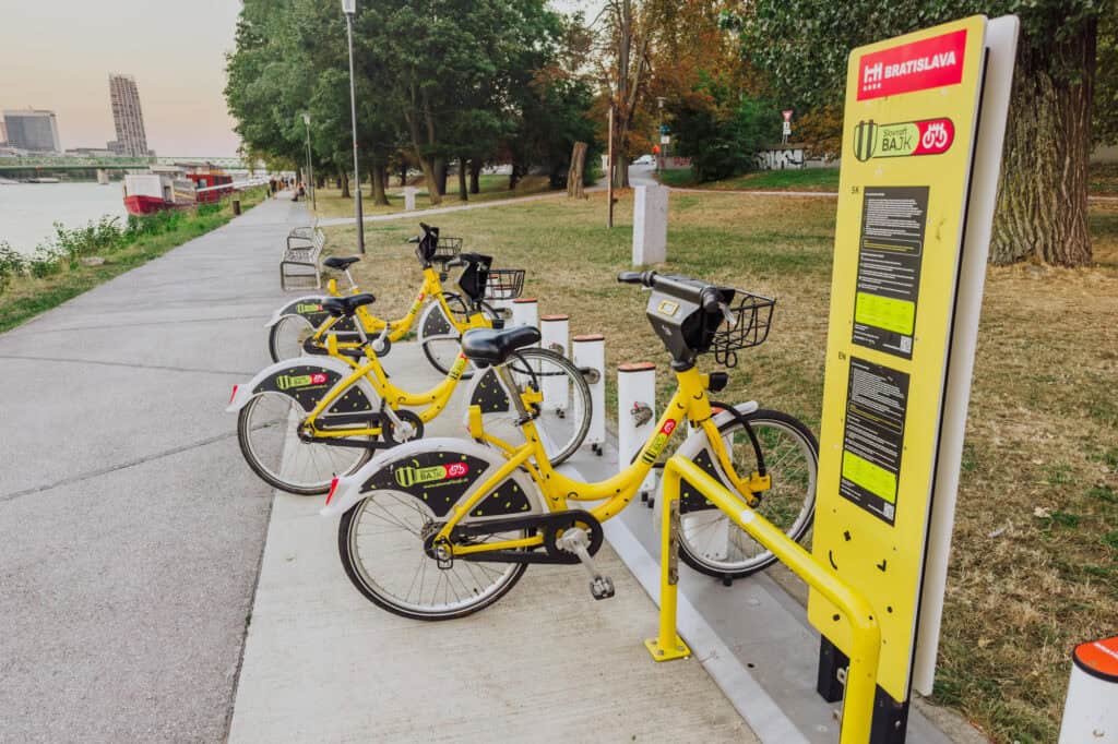 Bike rentals along the Danube River