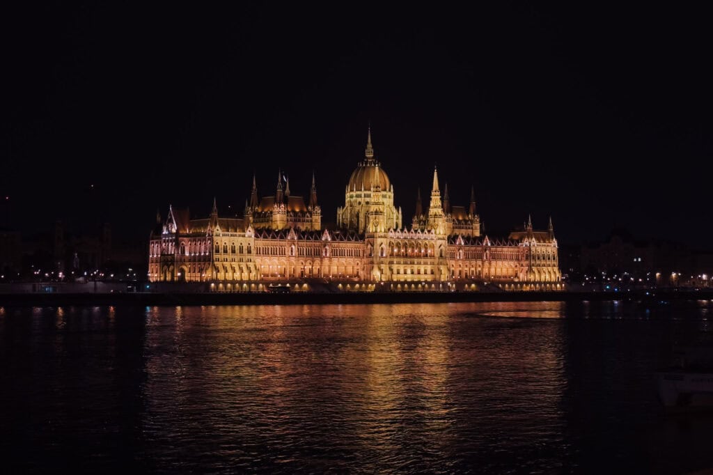 Budapest Parliament Viewpoint at night