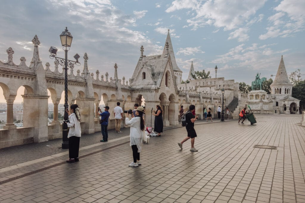 The crowd at Fisherman's Bastion