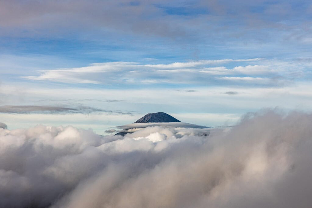 The fog over the volcano