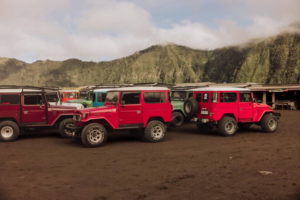 Parking at Mount Bromo