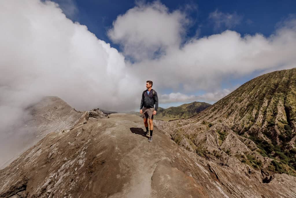 Jared Dillingham at the Mount Bromo volcano on East Java