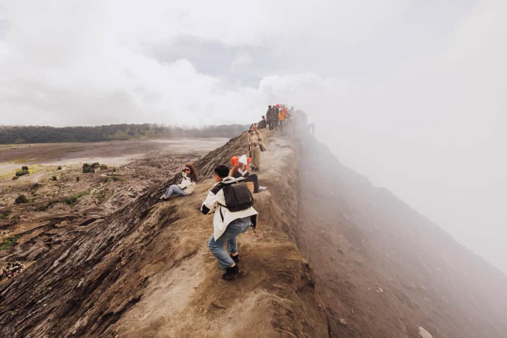 The gases at the volcano