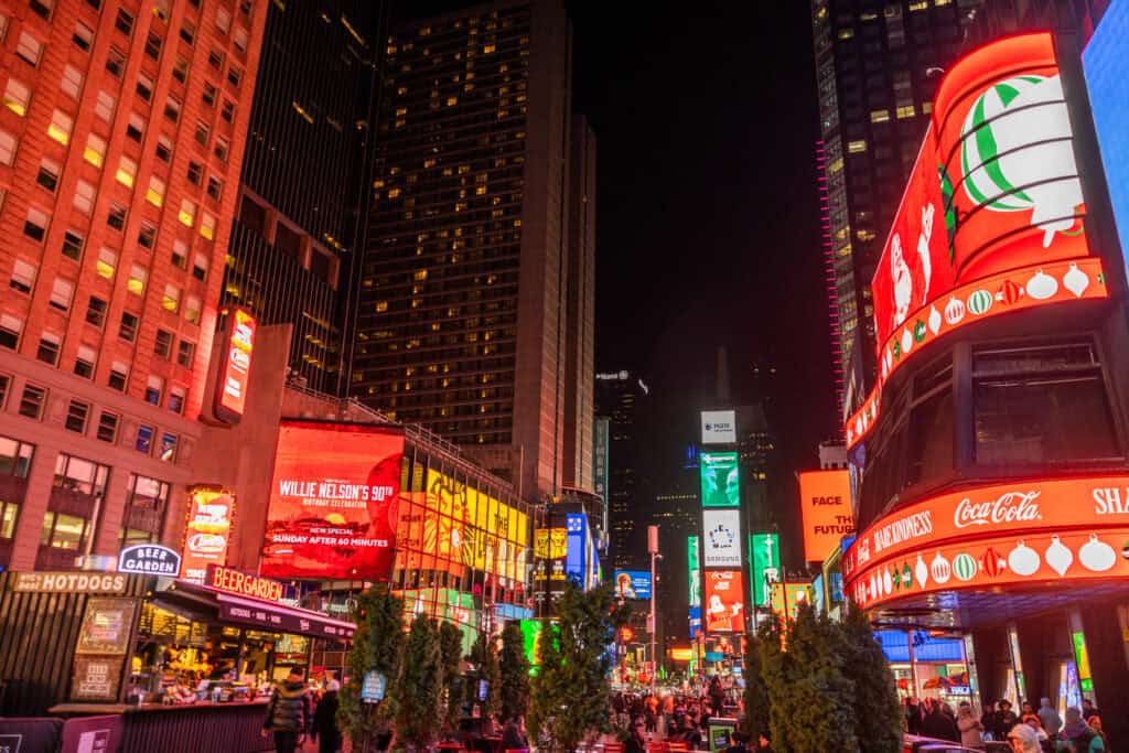 Times Square in December