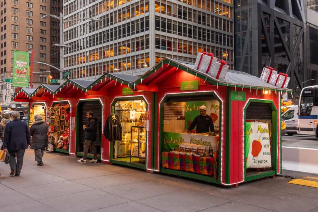 A Christmas Market in New York City