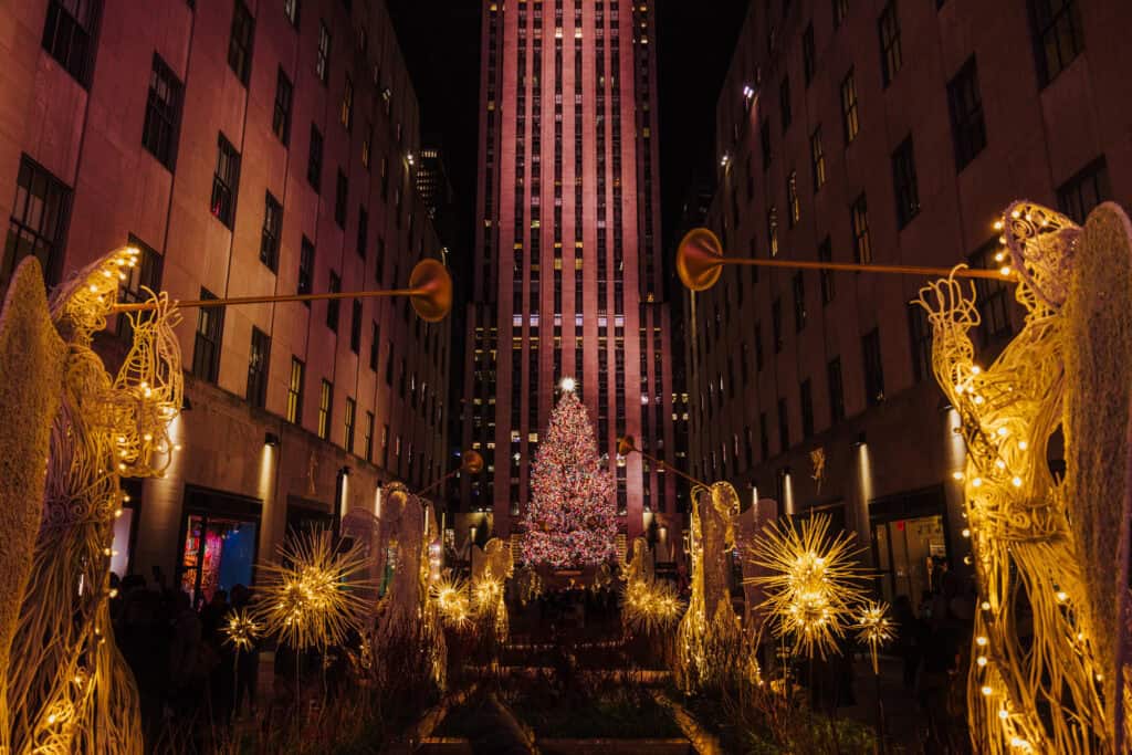 Rockefeller Plaza Christmas decorations